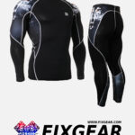 FIXGEAR C2L-P2L-B18 Set Compression Base Layer Shirt & Legging Pants