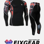FIXGEAR C2L-P2L-B30 Set Compression Base Layer Shirt & Legging Pants