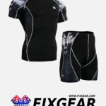 FIXGEAR C2S-P2S-B18 Set Compression Base Layer Shirt & Compression Drawer Shorts