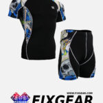 FIXGEAR C2S-P2S-B19B Set Compression Base Layer Shirt & Compression Drawer Shorts