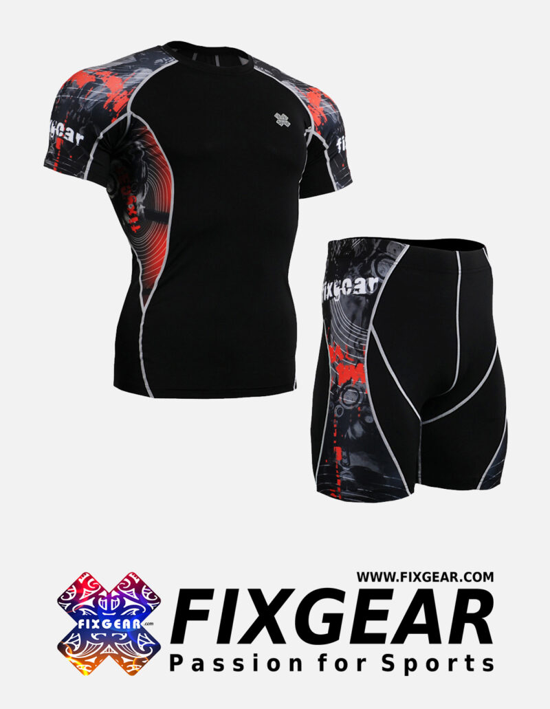 FIXGEAR C2S-P2S-B30 Set Compression Base Layer Shirt & Compression Drawer Shorts