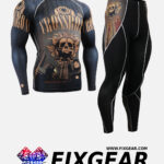 FIXGEAR CFL-P2L-B27 Set Compression Base Layer Shirt & Legging Pants