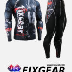 FIXGEAR CFL-P2L-B30 Set Compression Base Layer Shirt & Legging Pants