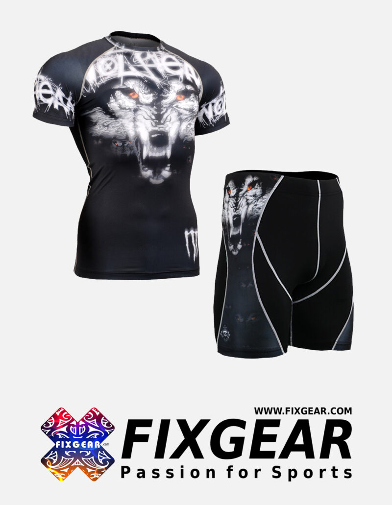 FIXGEAR CFS-P2S-B18 Set Compression Base Layer Shirt & Compression Drawer Shorts