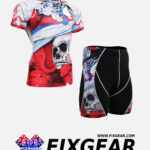 FIXGEAR CFS-P2S-B19R Set Compression Base Layer Shirt & Compression Drawer Shorts