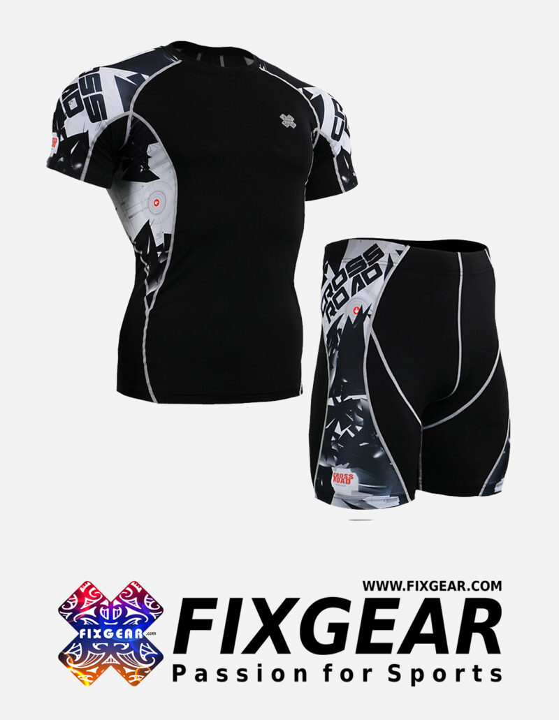 FIXGEAR C2S-P2S-B17 Set Compression Base Layer Shirt & Compression Drawer Shorts