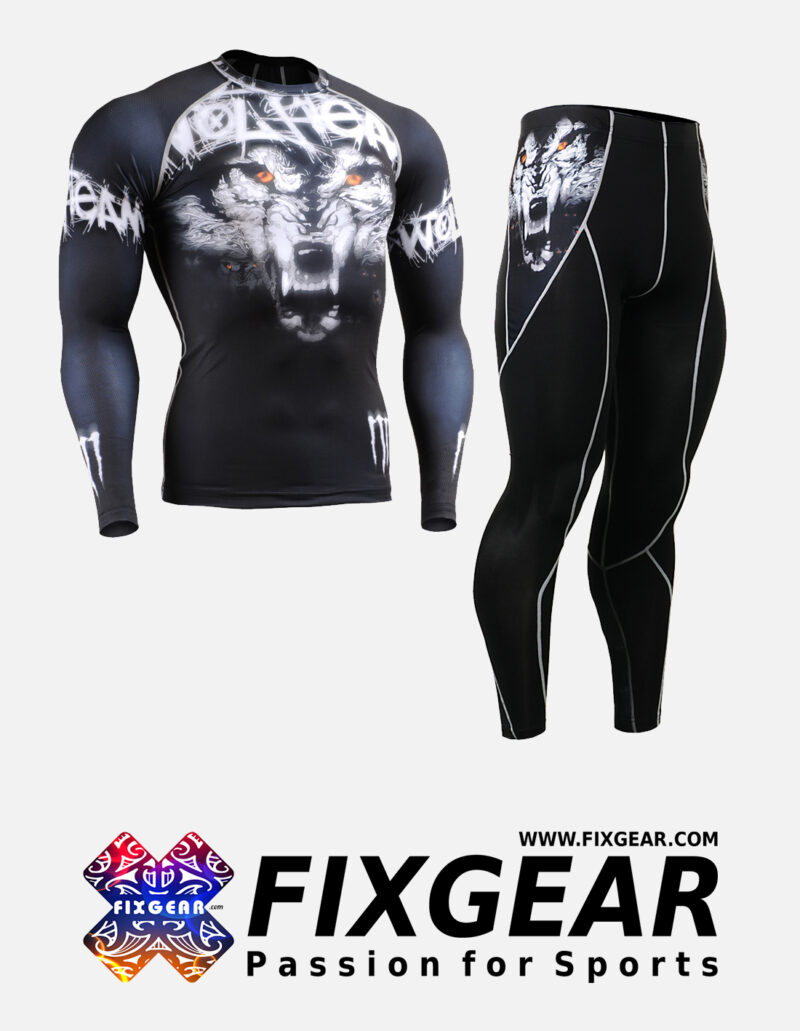 FIXGEAR CFL-P2L-B18 Set Compression Base Layer Shirt & Legging Pants