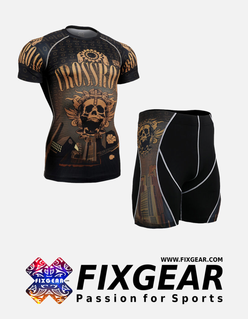 FIXGEAR CFS-P2S-B27 Set Compression Base Layer Shirt & Compression Drawer Shorts