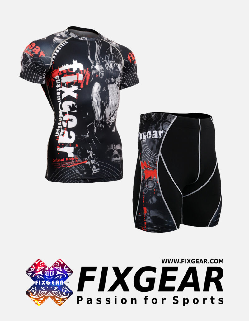 FIXGEAR CFS-P2S-B30 Set Compression Base Layer Shirt & Compression Drawer Shorts
