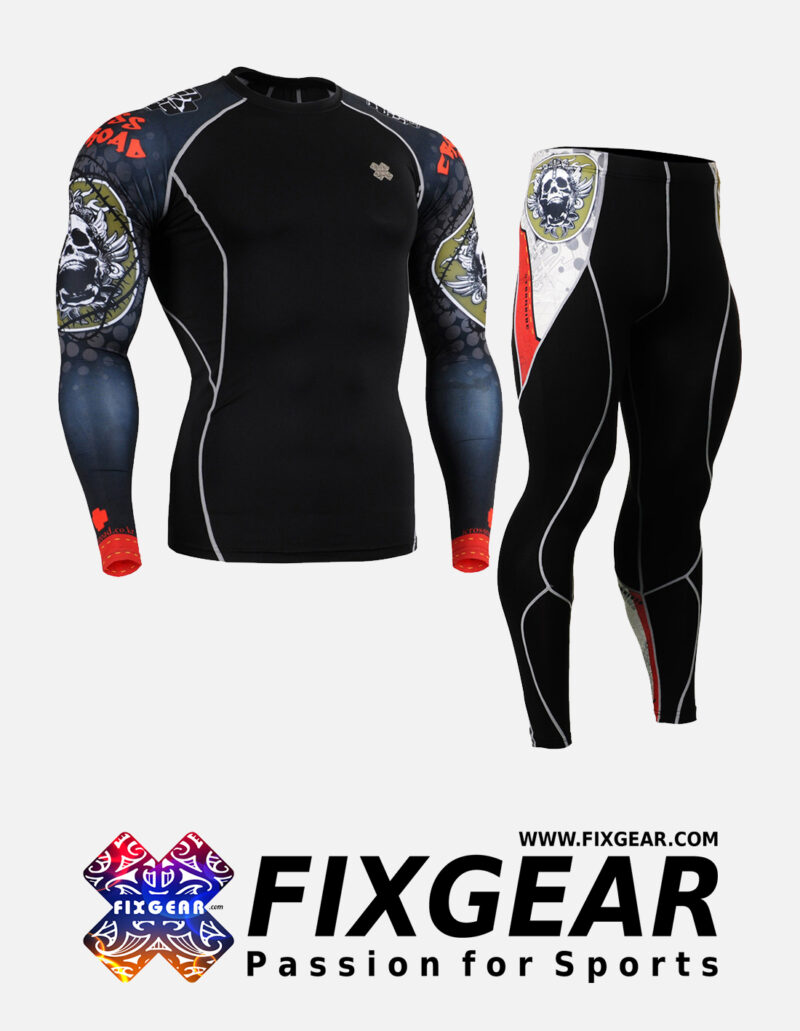 FIXGEAR CPD-P2L-B5 Set Compression Base Layer Shirt & Legging Pants
